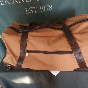 Baron Canvas and Leather Large Wheeled "Weekend Duffle"
